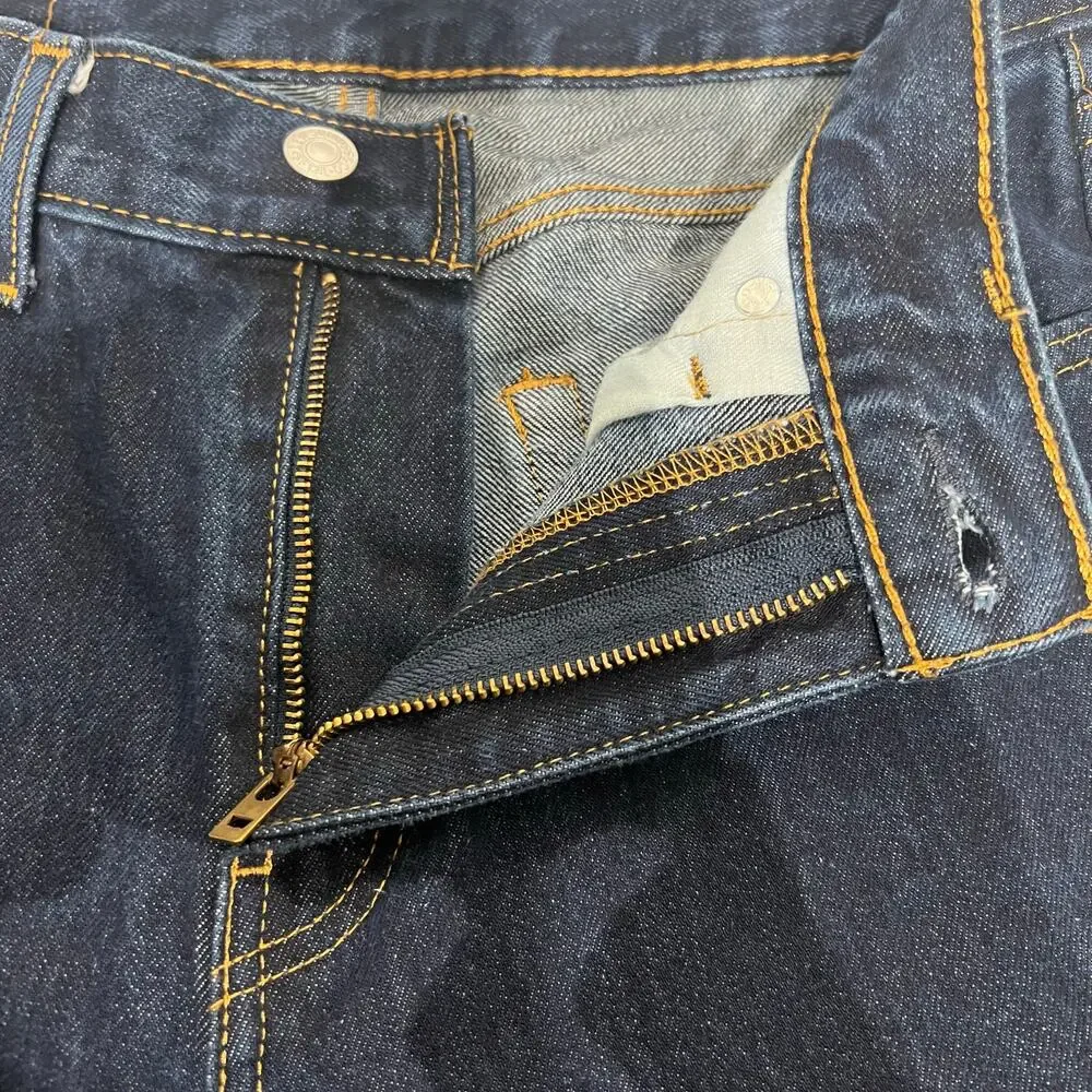 Levi's 505 Relaxed Straight Leg Denim Blue Jeans | Men's Size 30X32
